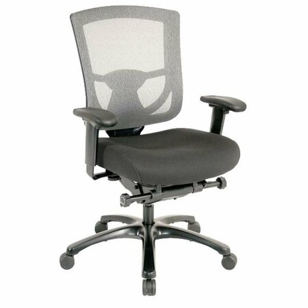 GFANCY FIXTURES Gray Mesh & Fabric Chair - 27.2 x 25.6 x 39.8 in. GF3088955